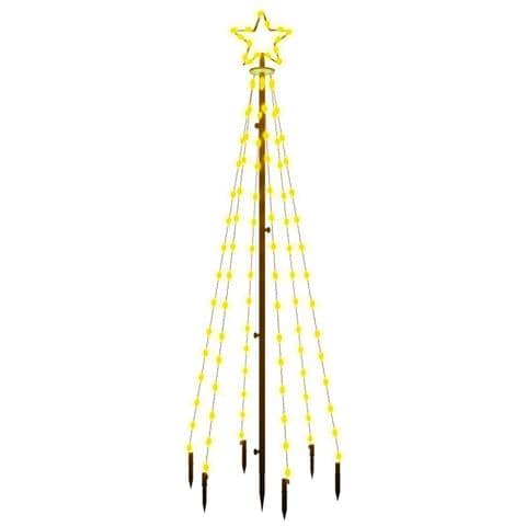 Albero di Natale con Puntale Bianco Caldo 108 LED 180 cm - Foto 1