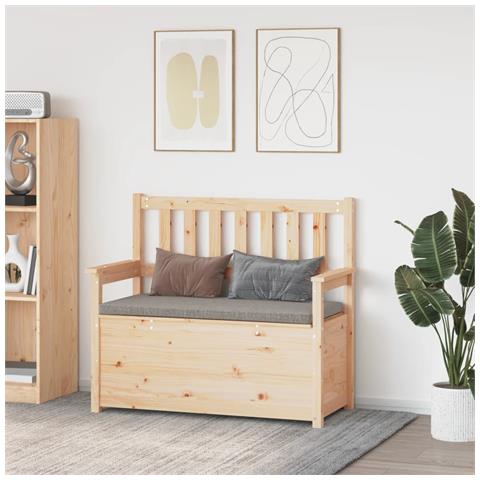 Panca 112,5x51,5x96,5 cm in Legno Massello di Pino - Foto 8