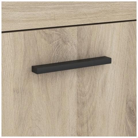Scrivania Da Ufficio Marusha, 126,2x59,8x93,5, Rovere+Nero, Truciolare - Foto 6