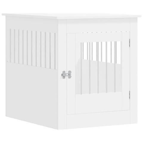 Gabbia Cani Arredamento Bianca 64,5x80x71cm Legno Multistrato - Foto 1