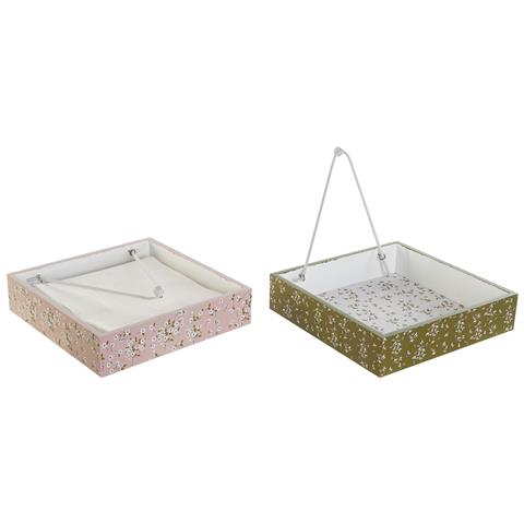 Portatovagliolo Dkd Home Decor Verde Senape Marrone Scuro Metallo Legno Mdf 18 X 18 X 4 Cm (4 Unità) - Foto 2