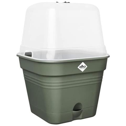 Vaso Con Coperchio Verde Plastica Ø 20 Cm - Foto 1