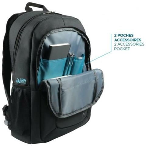 Mobilis 003064 Borsa Per Laptop 39,6 Cm [15.6] Zaino Nero (theone Backpack 14-15.6in Blue - Zip 30 Recycled) - Foto 2