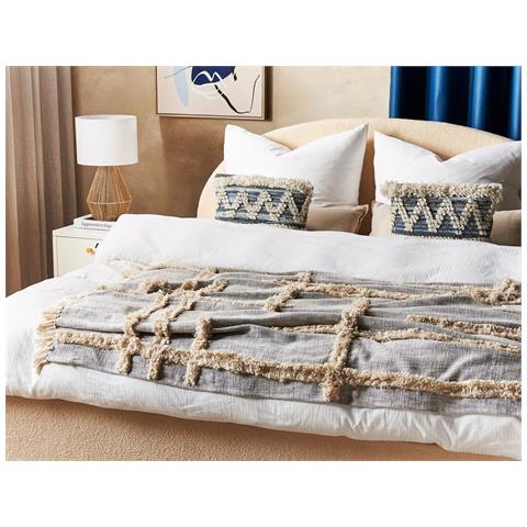 Coperta Hospet Cotone 130 X 180 Cm Grigio - Foto 1