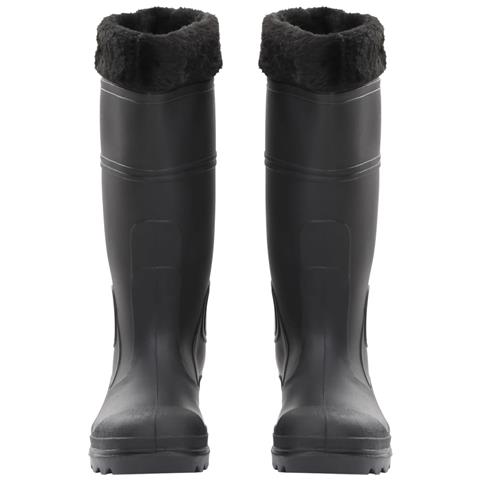Stivali Da Pioggia Con Calzini Rimovibili Neri Misura 38 Cm Pvc - Foto 3