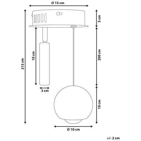 Lampadario A Led Mabole Metallo Nero - Foto 7