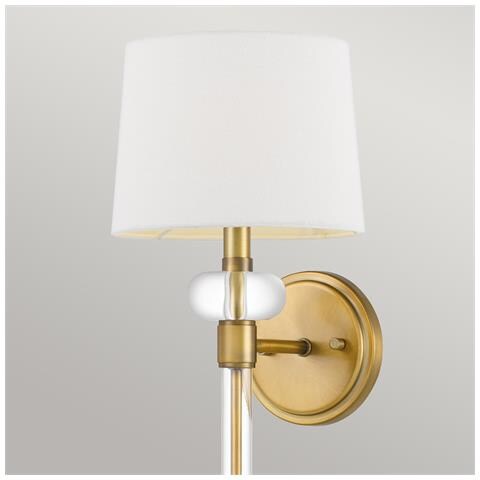 Applique Contemporanea Barbour Acciaio Ottone Anticato 1 Luce E14 - Foto 2