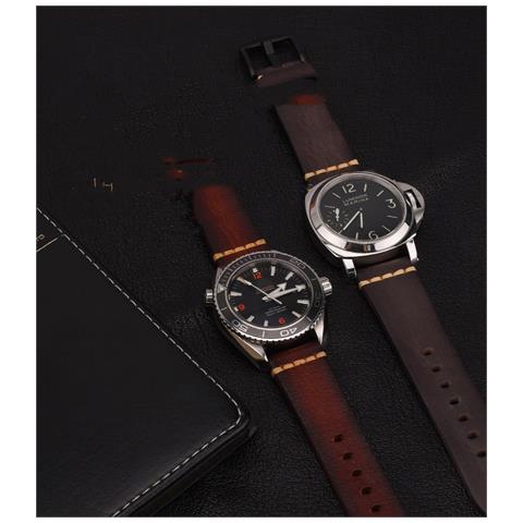 Cinturino Di Ricambio Per Orologio In Vera Pelle 24 Mm - Foto 4