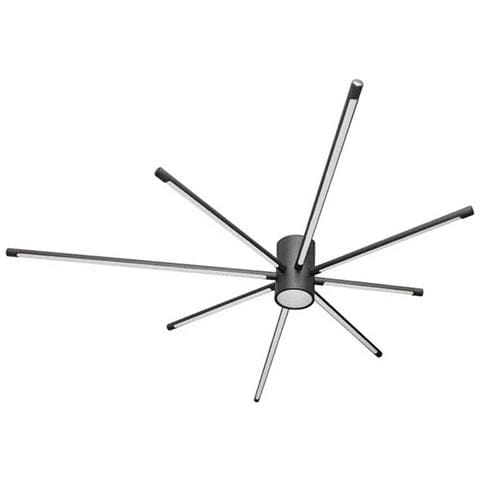 Lampadario Da Soffitto Plafoniera Led Luce Bianca 42 Watt Moderno Nero Pn27nf - Foto 2