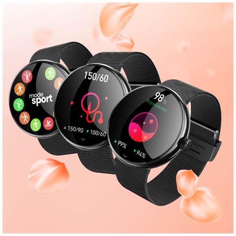 Smartwatch Donna Elegante Monitoraggio Salute Con Chiamate Bluetooth, Nero - Foto 5