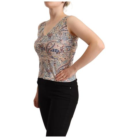 Canotta Smanicata Scollo A V In Cotone Multicolor - It44-l - Foto 2