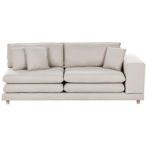 Divano 2 Posti Heden Tessuto Beige Con Cuscino - Foto 2