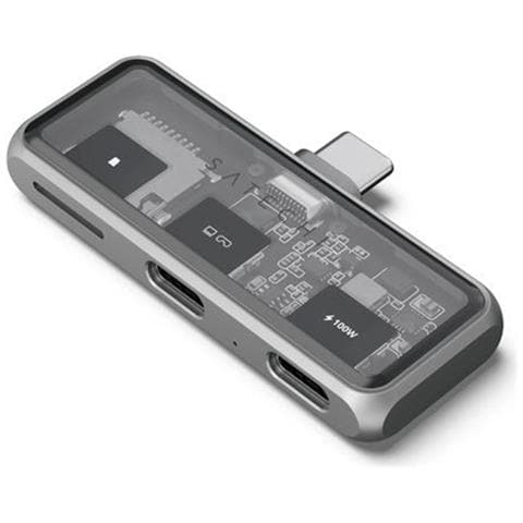Hub Usb 3.2 Mobile Xr 100w Con Supporto Micro Sd Drive 4k, Grigio - Foto 1