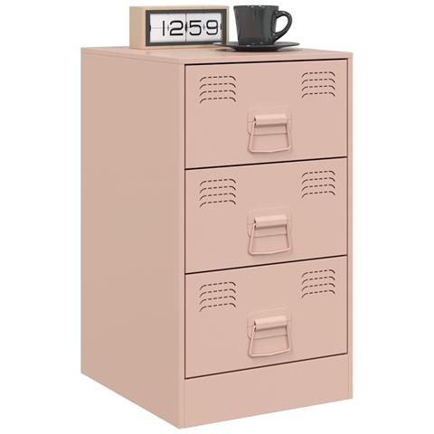 Lusso Casadino -  Comodini 2 Pz Rosa 34,5x39x62 Cm In Acciaio - Foto 2