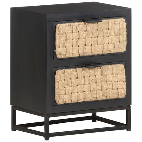 Comodino 40x30x50 Cm In Legno Massello Di Mango - Foto 2