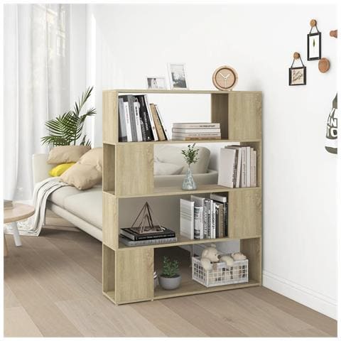 Lusso Casadino -  Libreria/divisorio Rovere Sonoma 100x24x124 Cm - Foto 8