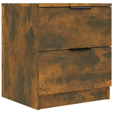 Lusso Casadino -  Comodini 2 Pz Rovere Fumo In Legno Multistrato - Foto 2