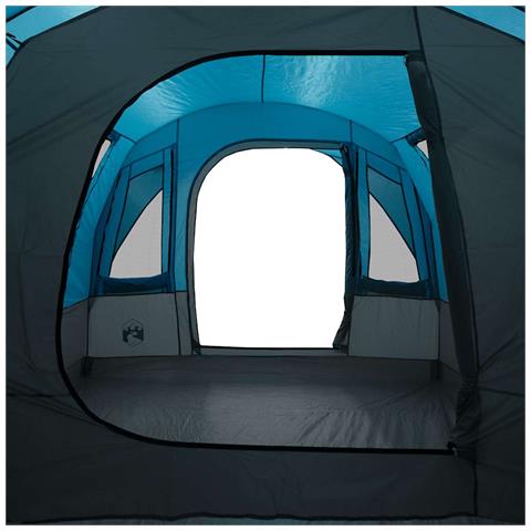 Tenda da Campeggio a Tunnel per 3 Persone Blu Impermeabile - Foto 8