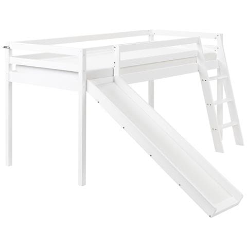 Letto A Mezza Altezza Legno Di Pino Staple 90 X 200 Cm Con Scivolo Bianco - Foto 2