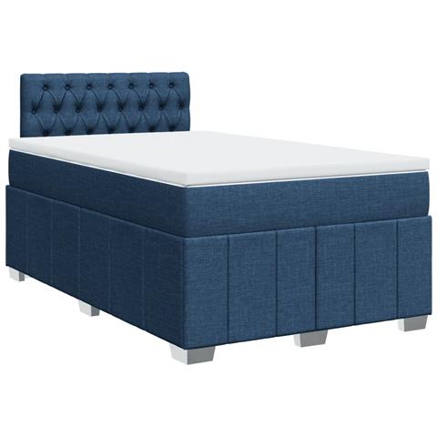 Giroletto a Molle con Materasso Blu 120x190 cm in Tessuto - Foto 1