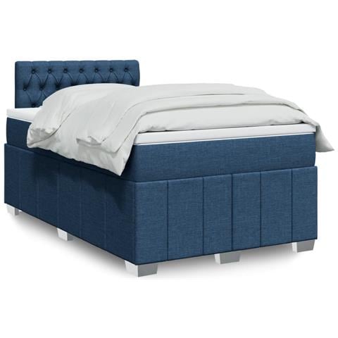 Giroletto a Molle con Materasso Blu 120x190 cm in Tessuto - Foto 2