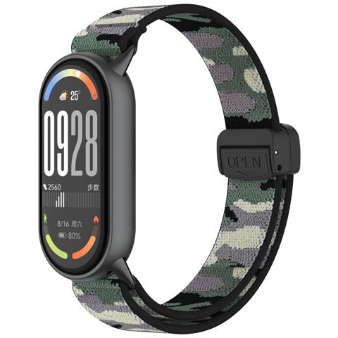Cinturino Elastico Intrecciato Con Chiusura Magnetica E Punta In Metallo Compatibile Con Xiaomi 10/9/8 - Grigio Multicolor - Foto 1