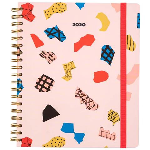 Bloc-notes 2020 A Spirale Per Pianificazione Quotidiana Grande Formato Con Adesivo, Rose Clair - Foto 1