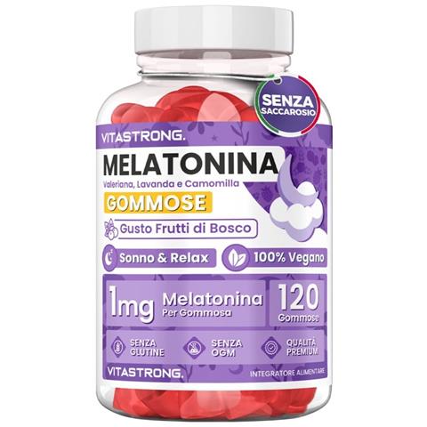 Melatonin Gummies - Gusto Frutti Di Bosco, Con Valeriana, Lavanda, Camomilla, Vitamina B6 - Foto 1