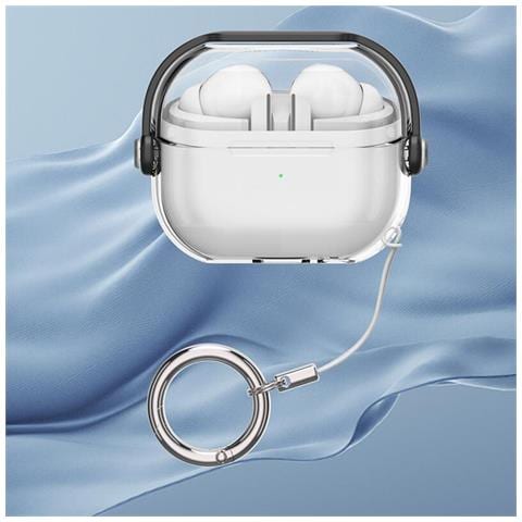 Custodia Trasparente Nera In Pc Tpu Per Auricolari Bluetooth Compatibile Con Samsung Galaxy Buds3/3 Pro - Foto 2