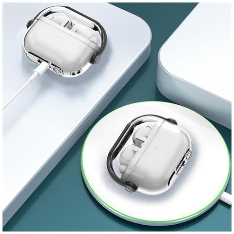 Custodia Trasparente Nera In Pc Tpu Per Auricolari Bluetooth Compatibile Con Samsung Galaxy Buds3/3 Pro - Foto 5