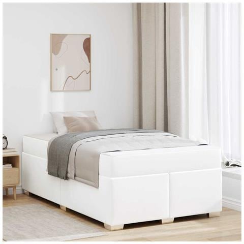 Struttura del letto Bianco 120 x 200 cm Pelle sintetica - Foto 2