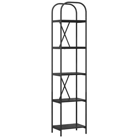 Libreria Rovere nero 40 x 30 x 183 cm Legno multistrato - Foto 1