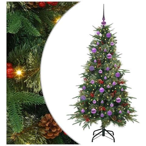 Albero di Natale Artificiale con Rami Pieghevoli Verde 150 cm - Foto 1