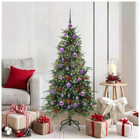 Albero di Natale Artificiale con Rami Pieghevoli Verde 150 cm - Foto 2