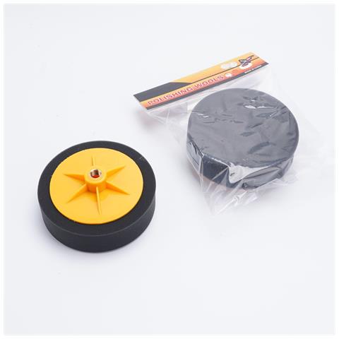 Tampone Per Lucidatura Auto Da 6 Pollici Con Foro M14 - Riparazione Graffi E Ceratura Black - Foto 1