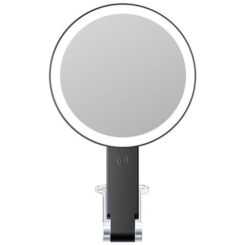 Specchio Per Trucco Led Con Supporto Rotondo A Orso - Ingrandimento 10x, Ricaricabile Black - Foto 2