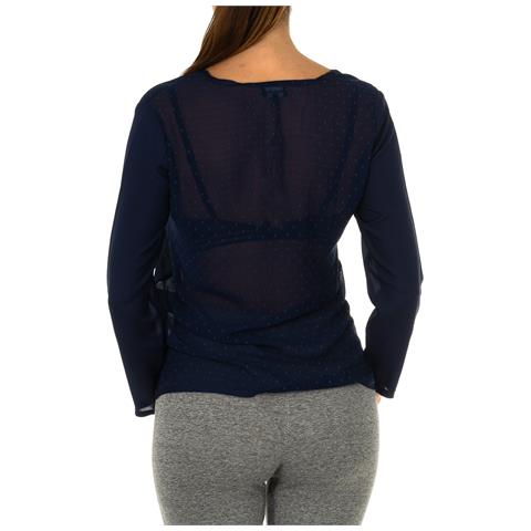 Blusa Da Donna Scollo A V A Maniche Lunghe 3y5h53-5nzsz - Foto 2