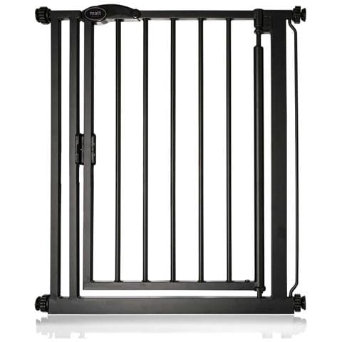 Safetots Cancelletto Per Scale A Pressione Con Chiusura Automatica, Stretto, 68,5cm - 75cm, Nero Opaco - Foto 1