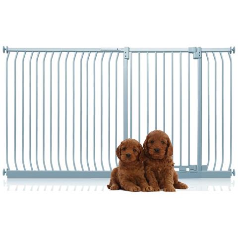 Bettacare Cancelletto Per Cani Elite Extra Alto, 198cm - 207cm, Grigio Opaco, Extra Alto Con 100cm Di Altezza - Foto 1
