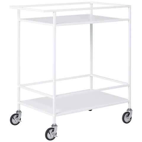 Carrello Bar Vita 2 Ripiani Bianchi Con Telaio Bianco — 68×40×79 Cm - Foto 1