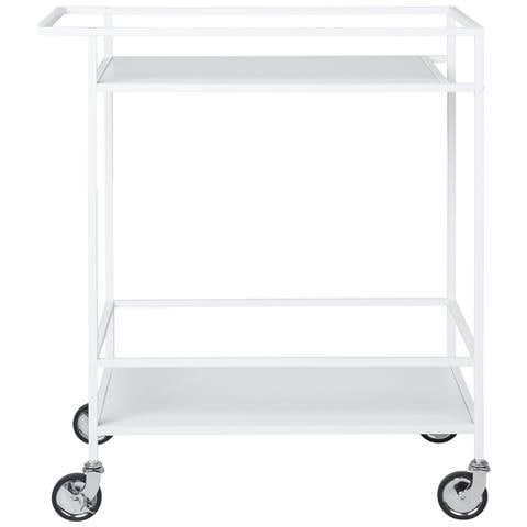 Carrello Bar Vita 2 Ripiani Bianchi Con Telaio Bianco — 68×40×79 Cm - Foto 2