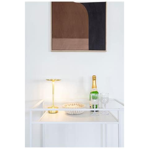 Carrello Bar Vita 2 Ripiani Bianchi Con Telaio Bianco — 68×40×79 Cm - Foto 5