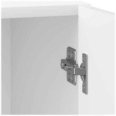 Armadio da Notte 2 pcs Bianco Lucido 43 x 34,5 x 50 cm - Foto 9
