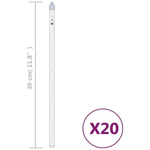 Luci Meteoriche 20pz 30cm Bianco Freddo 480 LED Interni Esterni - Foto 5