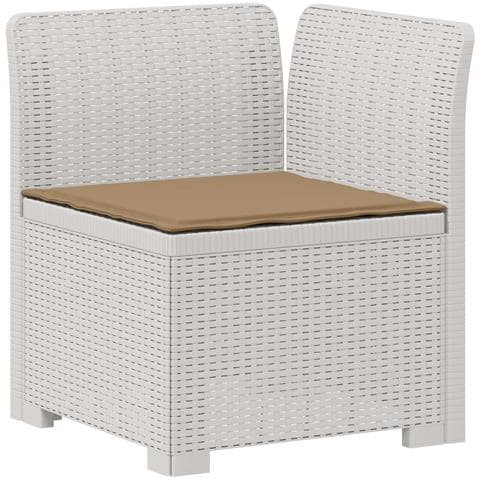 Divano da Giardino a 1 Posto con Cuscino Aspetto Rattan PP - Foto 1