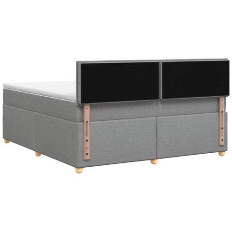 Letto box spring con materasso Grigio Chiaro 140 x 200 cm - Foto 9