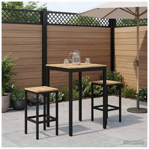 Tavolo Bar da Giardino Bianco e Nero 70 x 68,5 x 105 cm - Foto 2
