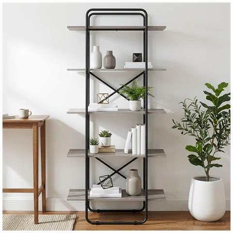 Libreria 5 livelli 80 x 35 x 175,5 cm PB Sonoma grigio - Foto 2