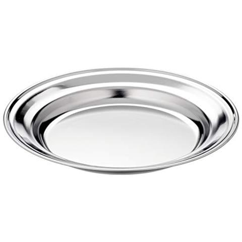 61121 - Piatto piatto da campeggio in acciaio inox. 18% CR. 22 cm - Foto 2