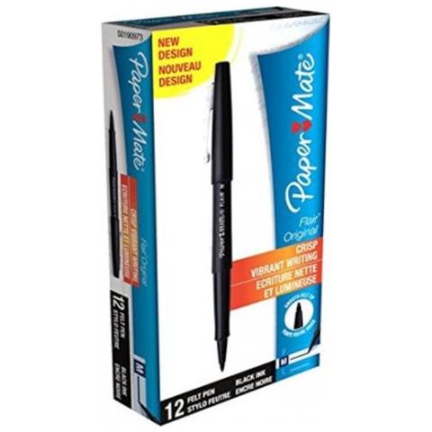 conf. 12 Penna con punta sint Nylon. nero 1 mm S0190973 - Foto 2